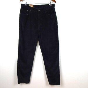 Levi's Corduroy Mom Jeans Women's Size 32x30 Black Cords Tapered High Rise